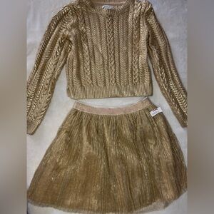 Gold set skirt Rachel Zoe Cream Knit Sweater